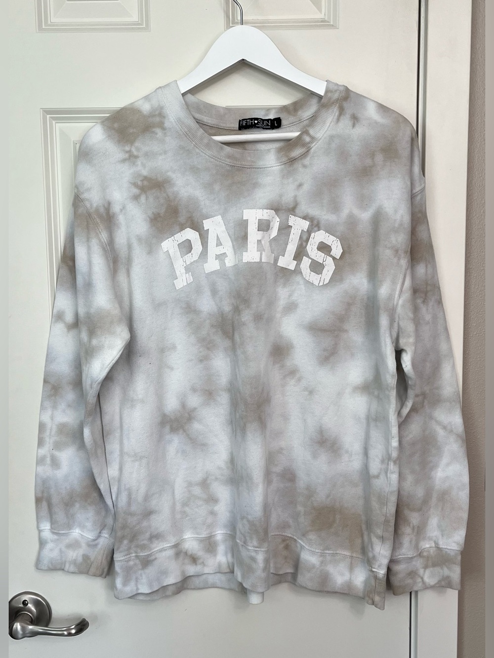 Fifth Sun Tie-Dye PARIS Crewneck Sweatshirt